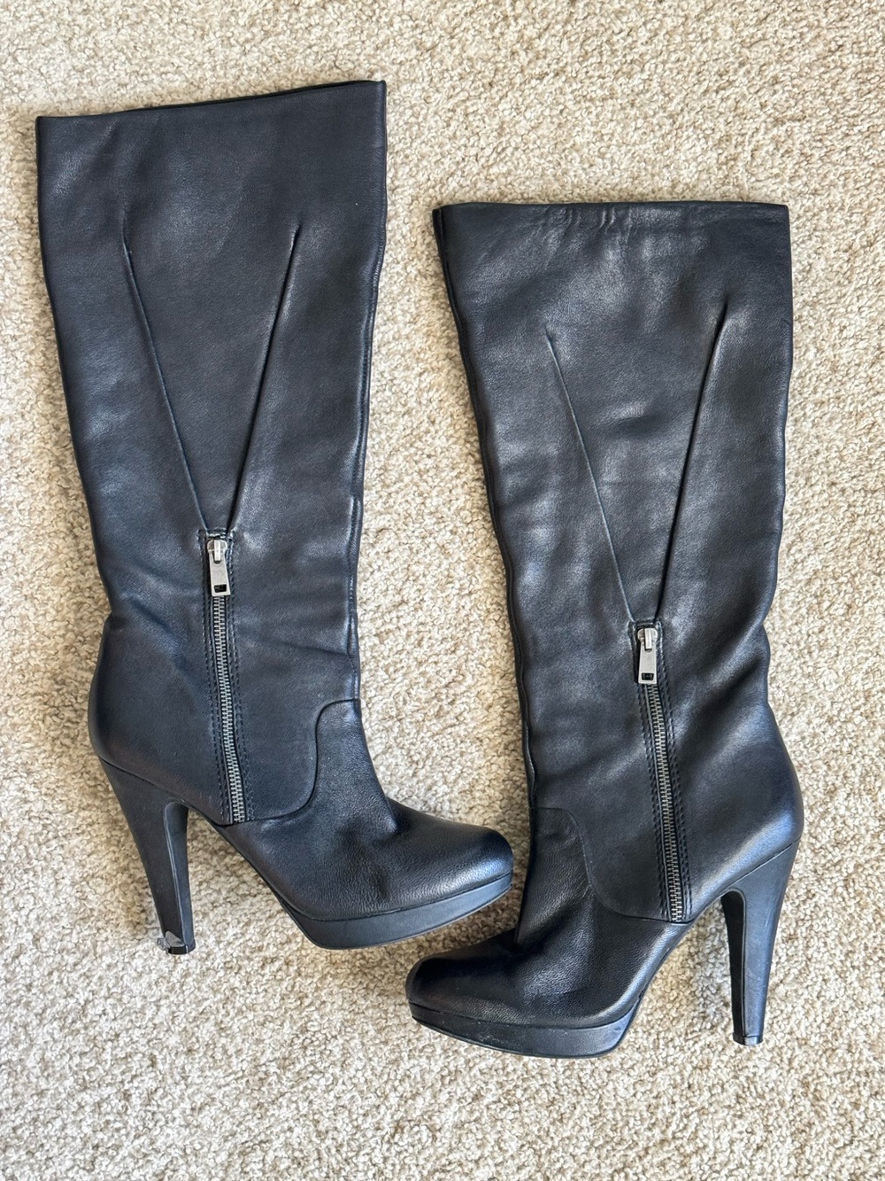 Jessica Simpson Black High-Heel Knee High Boots